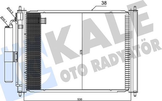 KALE OTO RADYATÖR 345270 - Конденсатор кондиционера autosila-amz.com