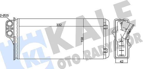 KALE OTO RADYATÖR 346410 - Теплообменник, отопление салона autosila-amz.com