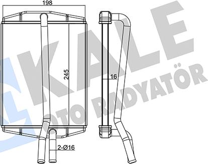 KALE OTO RADYATÖR 346535 - Теплообменник, отопление салона autosila-amz.com