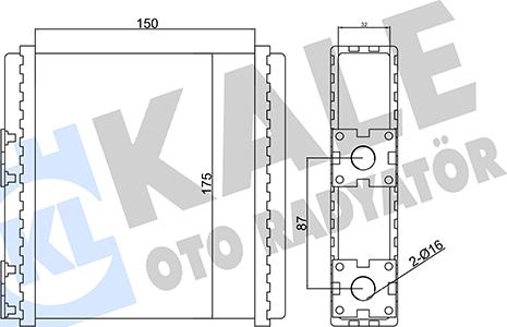 KALE OTO RADYATÖR 346655 - Теплообменник, отопление салона autosila-amz.com