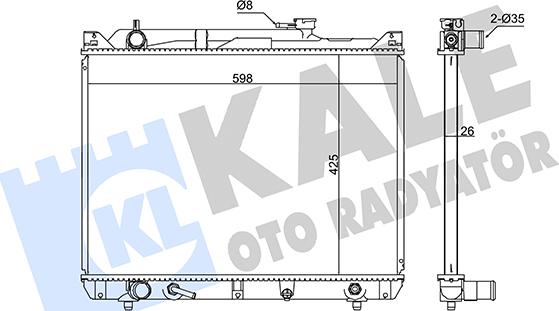 KALE OTO RADYATÖR 346035 - Радиатор, охлаждение двигателя autosila-amz.com