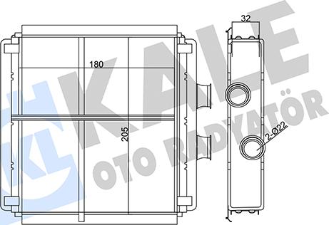 KALE OTO RADYATÖR 346805 - Теплообменник, отопление салона autosila-amz.com
