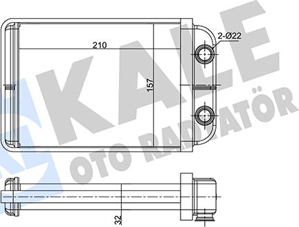 KALE OTO RADYATÖR 346350 - Теплообменник, отопление салона autosila-amz.com