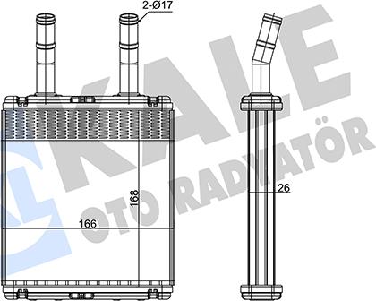 KALE OTO RADYATÖR 346380 - Теплообменник, отопление салона autosila-amz.com