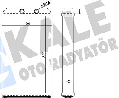 KALE OTO RADYATÖR 346285 - Теплообменник, отопление салона autosila-amz.com