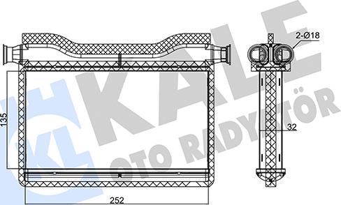 KALE OTO RADYATÖR 346750 - Теплообменник, отопление салона autosila-amz.com