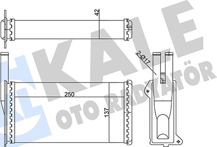 KALE OTO RADYATÖR 346760 - Теплообменник, отопление салона autosila-amz.com