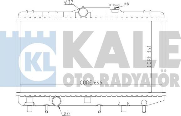 KALE OTO RADYATÖR 341925 - Радиатор, охлаждение двигателя autosila-amz.com