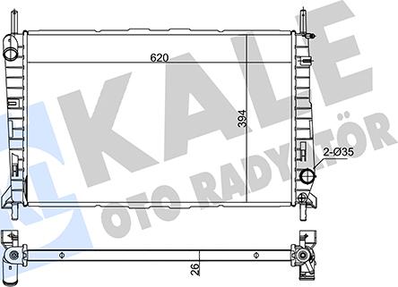 KALE OTO RADYATÖR 348455 - Радиатор, охлаждение двигателя autosila-amz.com