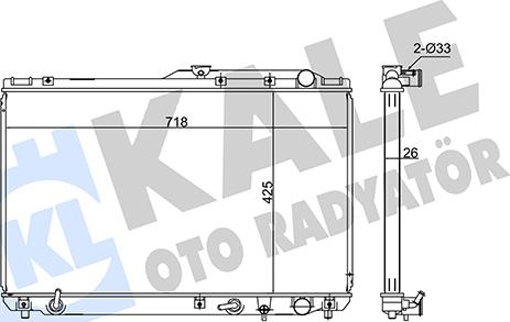 KALE OTO RADYATÖR 348155 - Радиатор, охлаждение двигателя autosila-amz.com