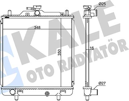 KALE OTO RADYATÖR 348120 - Радиатор, охлаждение двигателя autosila-amz.com