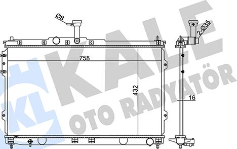 KALE OTO RADYATÖR 348345 - Радиатор, охлаждение двигателя autosila-amz.com