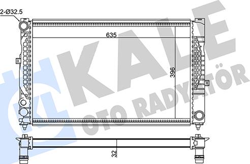 KALE OTO RADYATÖR 348305 - Радиатор, охлаждение двигателя autosila-amz.com