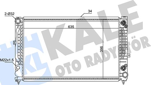 KALE OTO RADYATÖR 348310 - Радиатор, охлаждение двигателя autosila-amz.com