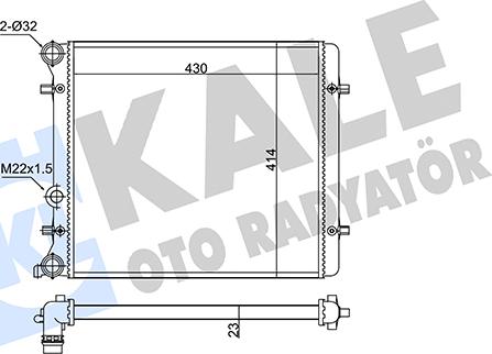 KALE OTO RADYATÖR 348255 - Радиатор, охлаждение двигателя autosila-amz.com