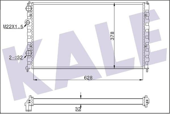 KALE OTO RADYATÖR 348260 - Радиатор, охлаждение двигателя autosila-amz.com