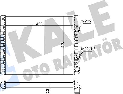 KALE OTO RADYATÖR 348270 - Радиатор, охлаждение двигателя autosila-amz.com