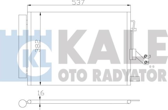 KALE OTO RADYATÖR 343020 - Конденсатор кондиционера autosila-amz.com