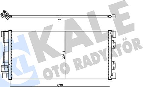 KALE OTO RADYATÖR 343195 - Конденсатор кондиционера autosila-amz.com