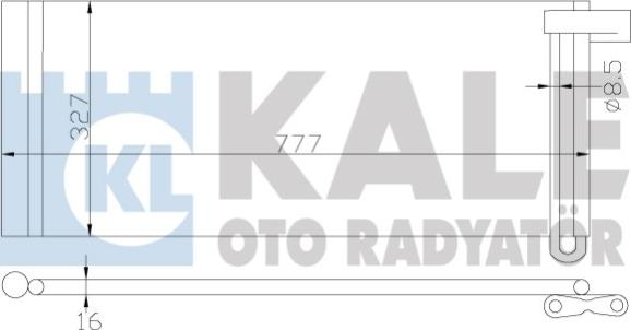 KALE OTO RADYATÖR 343190 - Конденсатор кондиционера autosila-amz.com