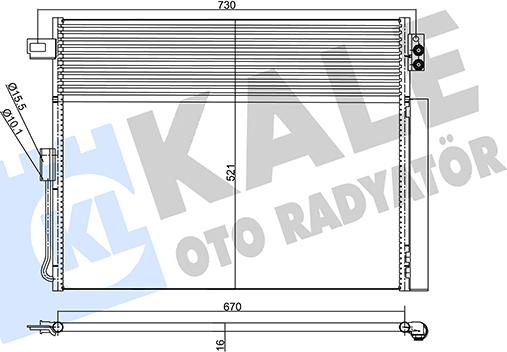 KALE OTO RADYATÖR 343185 - Конденсатор кондиционера autosila-amz.com