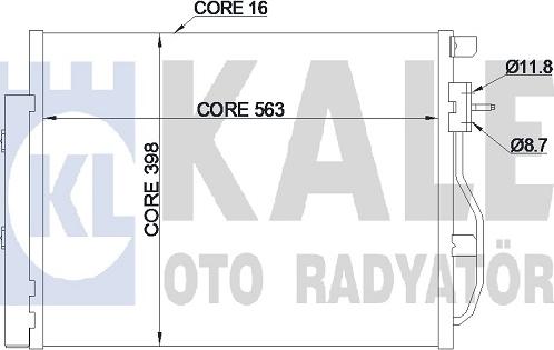 KALE OTO RADYATÖR 343305 - Конденсатор кондиционера autosila-amz.com