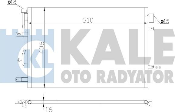 KALE OTO RADYATÖR 342410 - Конденсатор кондиционера autosila-amz.com