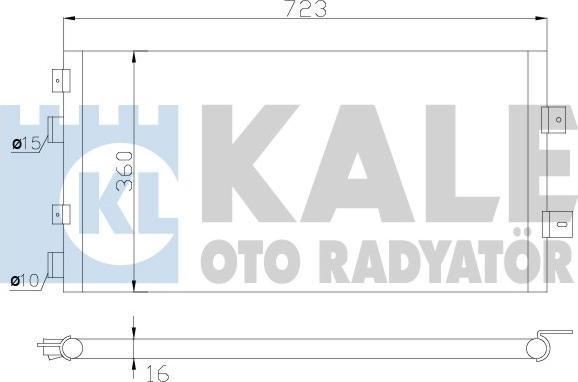 KALE OTO RADYATÖR 342420 - Конденсатор кондиционера autosila-amz.com