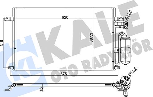 KALE OTO RADYATÖR 342510 - Конденсатор кондиционера autosila-amz.com