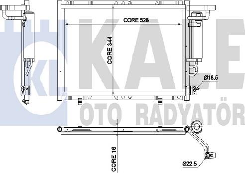 KALE OTO RADYATÖR 342520 - Конденсатор кондиционера autosila-amz.com