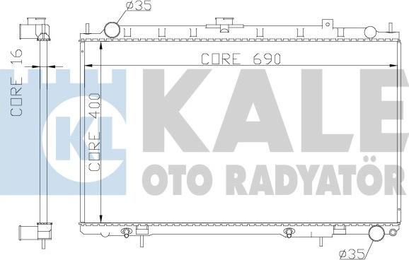 KALE OTO RADYATÖR 342045 - Радиатор, охлаждение двигателя autosila-amz.com