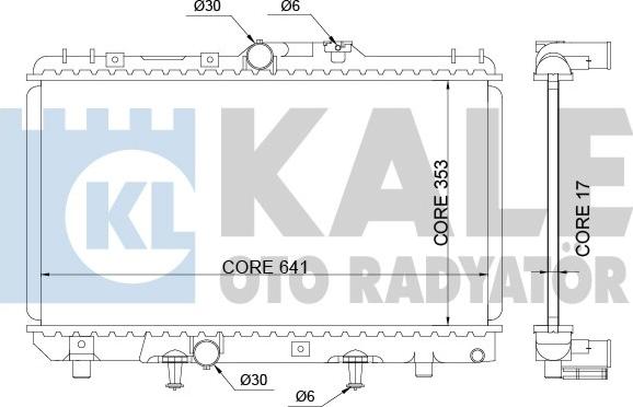 KALE OTO RADYATÖR 342150 - Радиатор, охлаждение двигателя autosila-amz.com