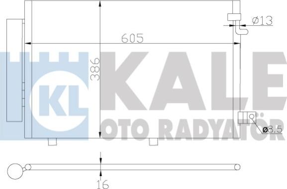 KALE OTO RADYATÖR 342890 - Конденсатор кондиционера autosila-amz.com