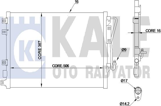 KALE OTO RADYATÖR 342820 - Конденсатор кондиционера autosila-amz.com