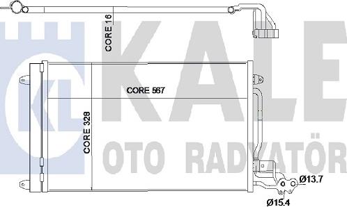 KALE OTO RADYATÖR 342395 - Конденсатор кондиционера autosila-amz.com