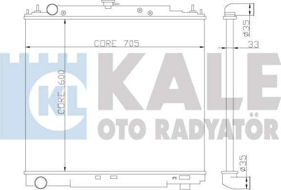 KALE OTO RADYATÖR 342315 - Радиатор, охлаждение двигателя autosila-amz.com