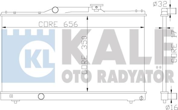 KALE OTO RADYATÖR 342325 - Радиатор, охлаждение двигателя autosila-amz.com