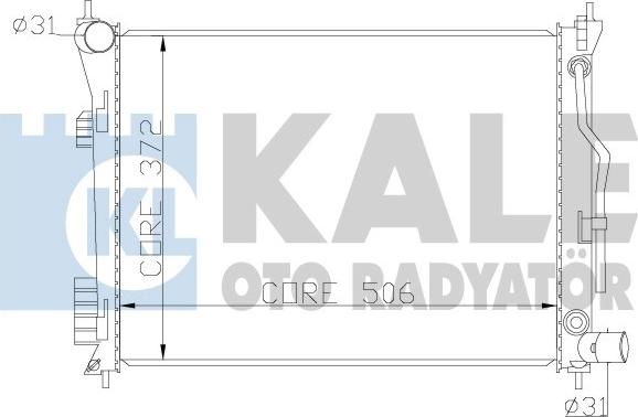 KALE OTO RADYATÖR 342280 - Радиатор, охлаждение двигателя autosila-amz.com