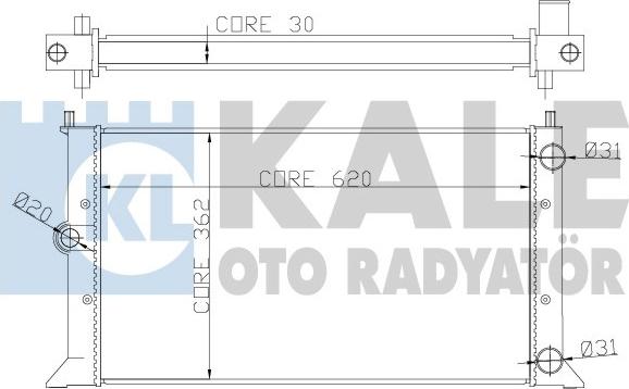 KALE OTO RADYATÖR 342225 - Радиатор, охлаждение двигателя autosila-amz.com