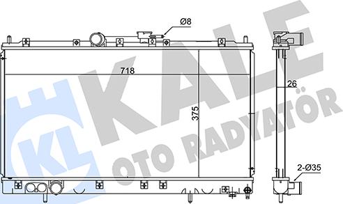 KALE OTO RADYATÖR 347975 - Радиатор, охлаждение двигателя autosila-amz.com