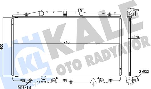 KALE OTO RADYATÖR 347590 - Радиатор, охлаждение двигателя autosila-amz.com