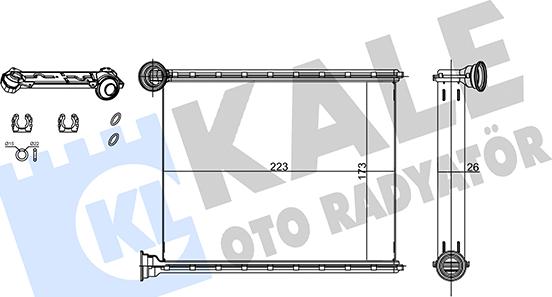 KALE OTO RADYATÖR 347120 - Теплообменник, отопление салона autosila-amz.com