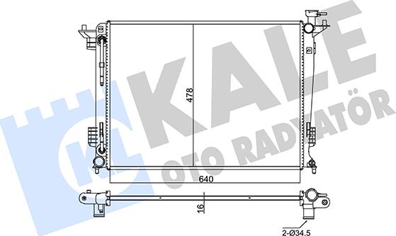 KALE OTO RADYATÖR 347805 - Радиатор, охлаждение двигателя autosila-amz.com