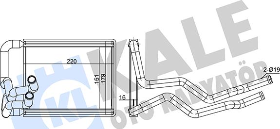 KALE OTO RADYATÖR 347335 - Теплообменник, отопление салона autosila-amz.com