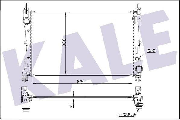 KALE OTO RADYATÖR 347325 - Радиатор, охлаждение двигателя autosila-amz.com