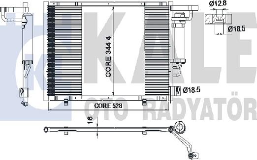 KALE OTO RADYATÖR 347320 - Конденсатор кондиционера autosila-amz.com