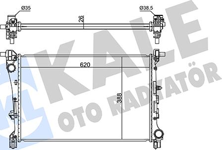 KALE OTO RADYATÖR 347290 - Радиатор, охлаждение двигателя autosila-amz.com