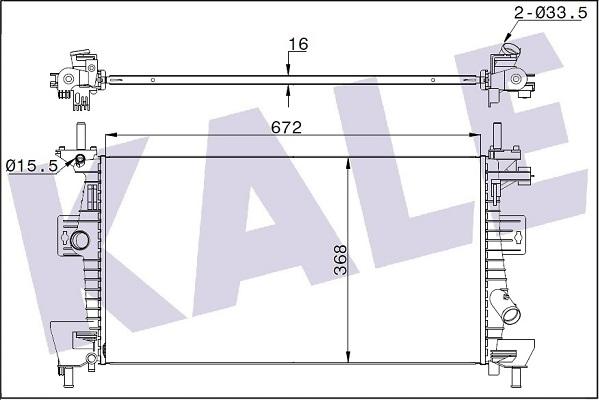 KALE OTO RADYATÖR 347280 - Радиатор, охлаждение двигателя autosila-amz.com