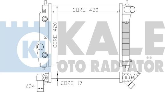 KALE OTO RADYATÖR 354900 - Радиатор, охлаждение двигателя autosila-amz.com