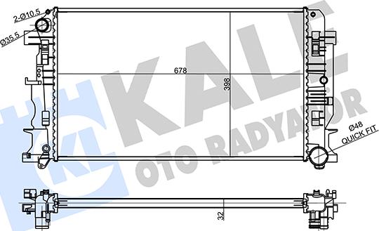 KALE OTO RADYATÖR 354980 - Радиатор, охлаждение двигателя autosila-amz.com